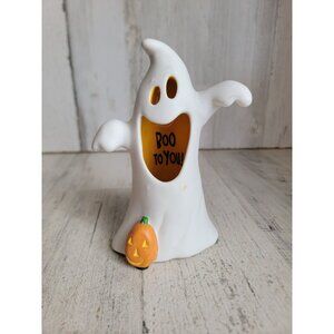 Hallmark ghost boo to you tea light candle cover Halloween
